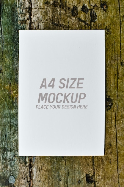 Mockup op A4-papier