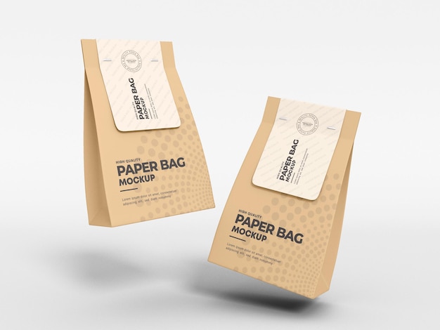 Mockup opakowania papierowego