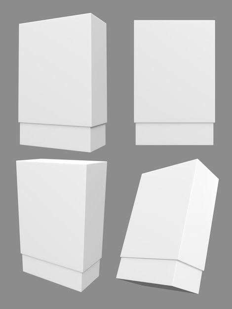Mockup opakowania produktu z różnych perspektyw