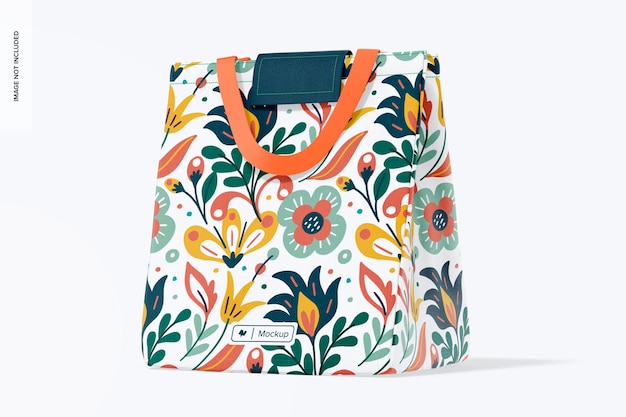 Mockup opvouwbare lunchtas, rechts aanzicht