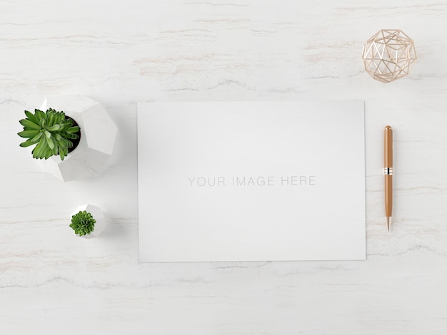 Mockup Paper A4 Size Horizontal