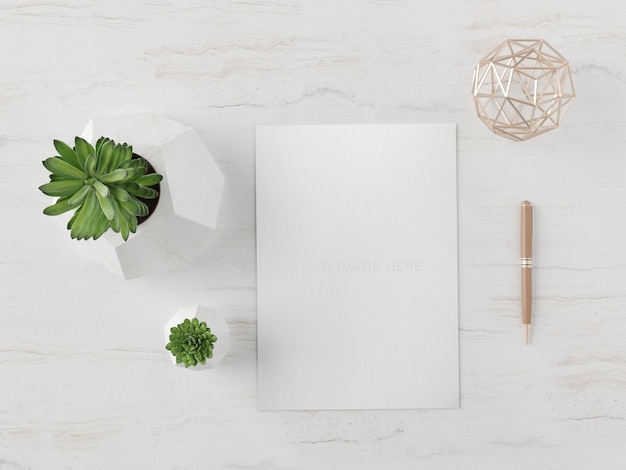 Mockup paper a5 formato verticale