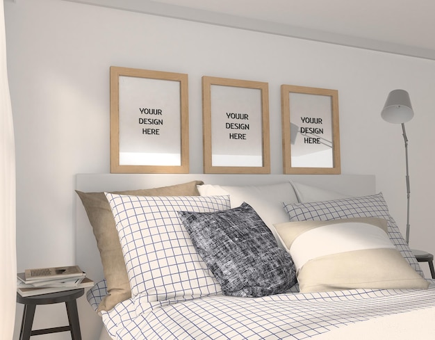 Mockup papierowy Mockup fotograficzny Mockup wnętrza Mockup realistyczny