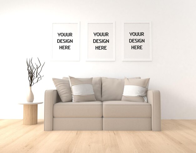 Mockup papierowy Mockup fotograficzny Mockup wnętrza Mockup realistyczny