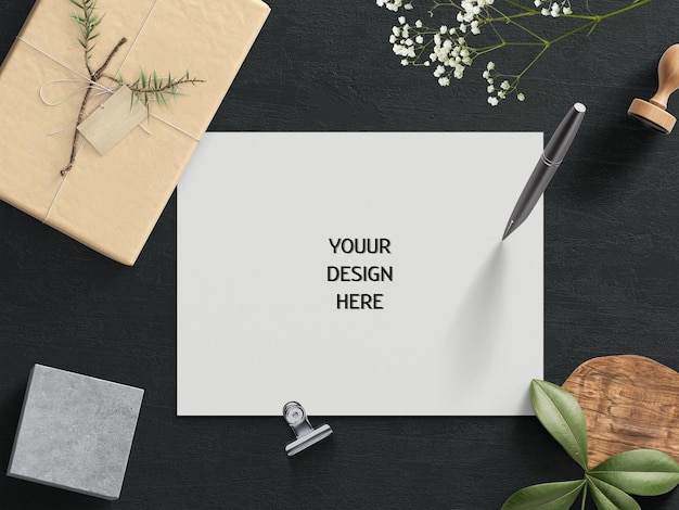 Mockup papierowy Mockup fotograficzny Mockup wnętrza Mockup realistyczny