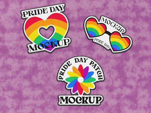 Mockup patchów Pride Day
