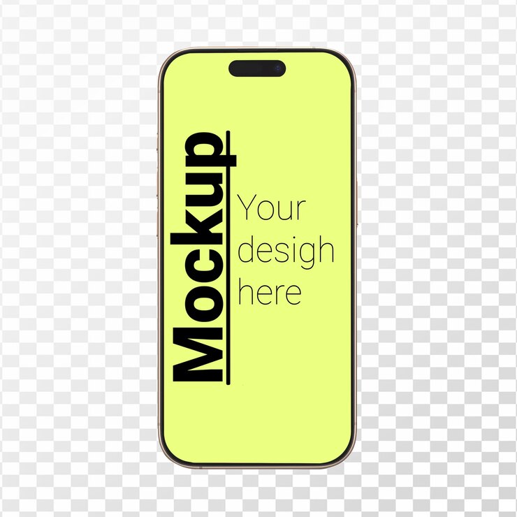 iPhone 16 Proに似たモックアップのカラー デザート タイタニウム