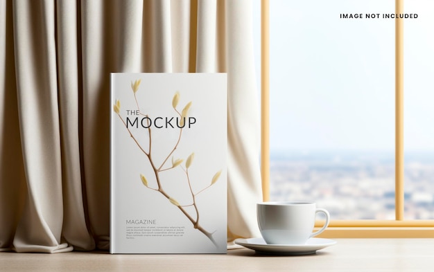 Mockup photoshop sjabloon voor tijdschriften