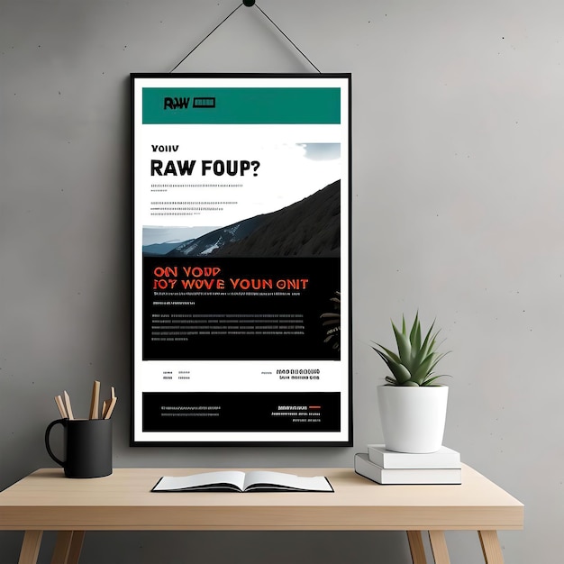 Mockup plakatu flyera PSD Mockup pionowy