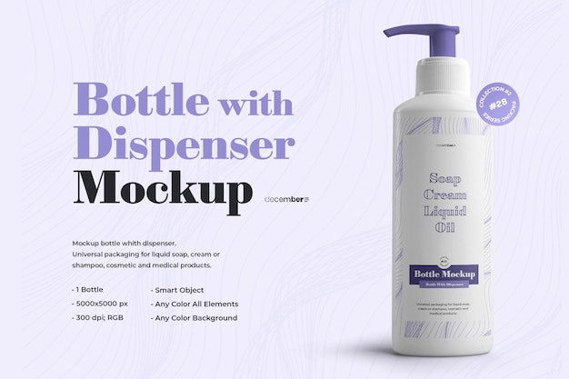 Mockup plastic fles met dispenserontwerp