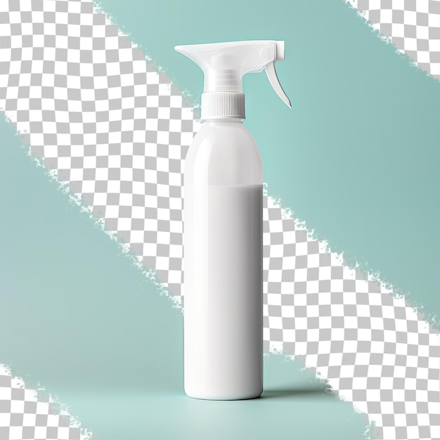 Mockup of a plastic spray bottle in white