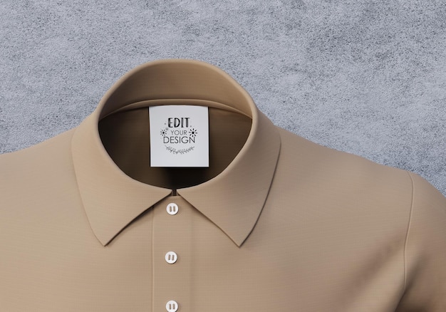 PSD mockup polo shirt for advertising 3d render psd