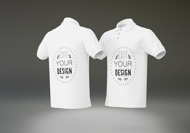 Макет рубашки поло для рекламы 3d визуализация psd