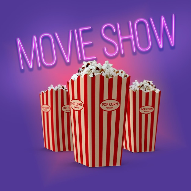 PSD mockup pop corn