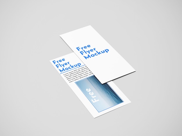 PSD mockup portretowego ulotki