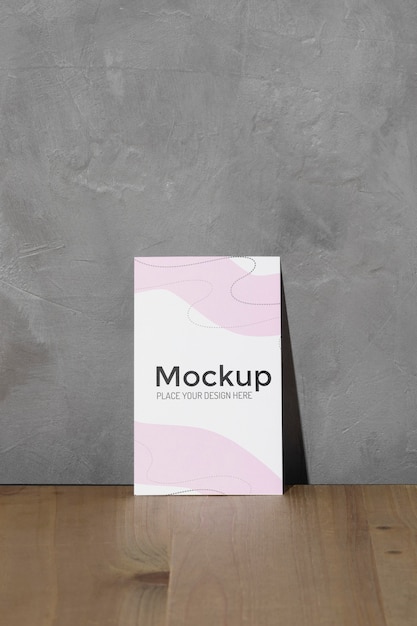 Mockup poster leaning on the wall