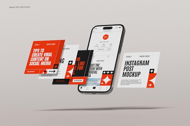 Mockup postów na Instagramie