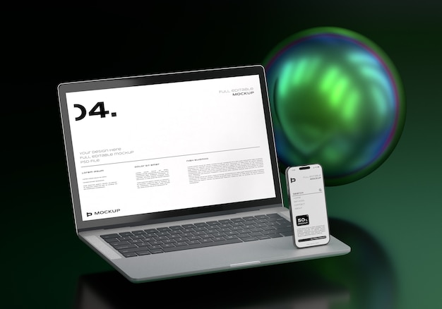 Mockup postów w mediach społecznościowych na urządzeniu
