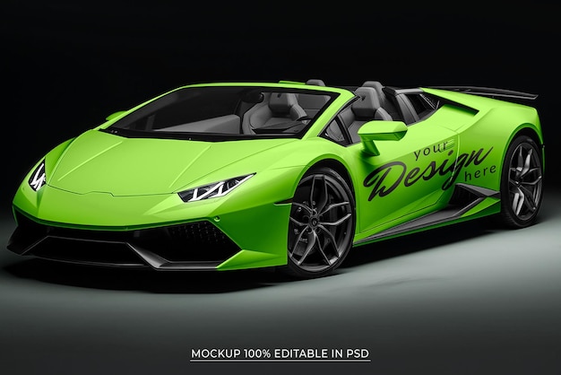 Mockup of premium sport car