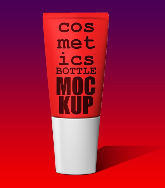 Mockup product of cosmetics bottle