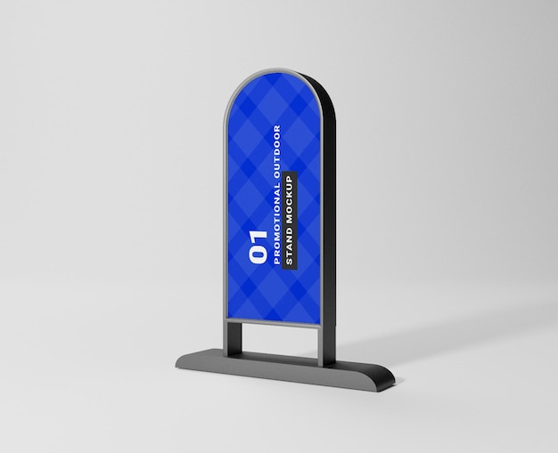 Mockup promocyjnego stoiska na świeżym powietrzu