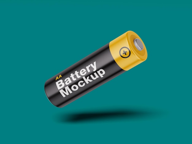 Mockup psd-bestand voor aa-batterijen