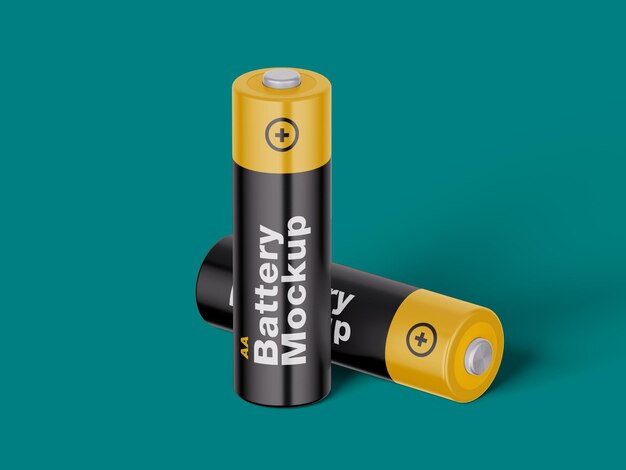 PSD mockup psd-bestand voor aa-batterijen