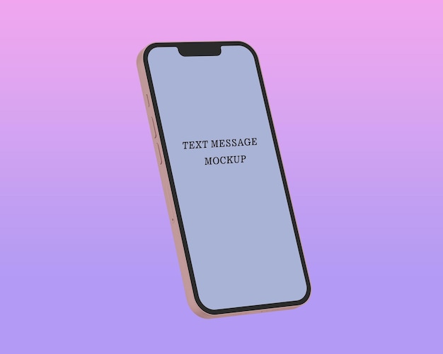 Mockup psd free a phone screen that says text message mockup on it