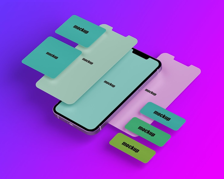 PSD mockup psd free a phone with the word mockup on it