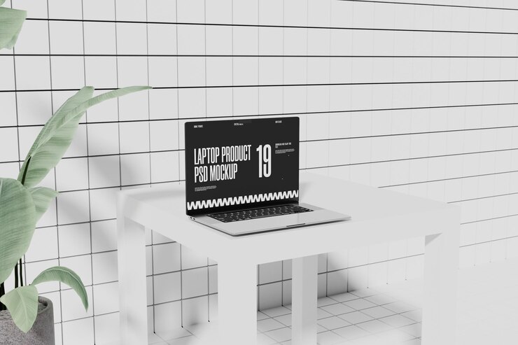 PSD mockup psd na laptopie