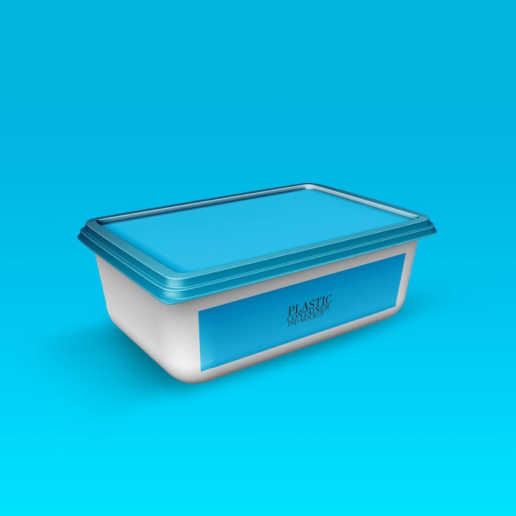 PSD mockup psd plastikowego pojemnika