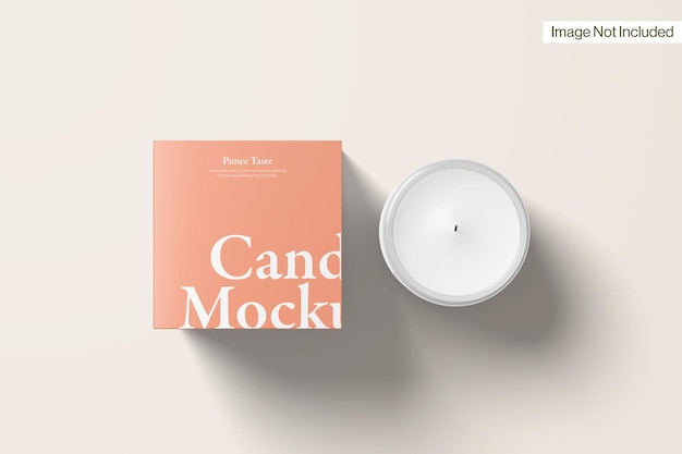 Mockup pudełka świec z góry