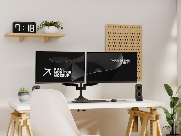 Mockup pulpitu podwójny
