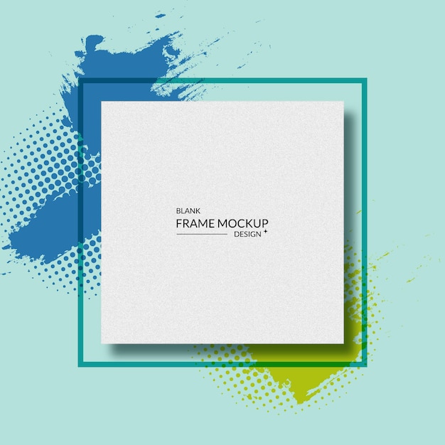 Mockup pustej kwadratowej ramki do prezentacji