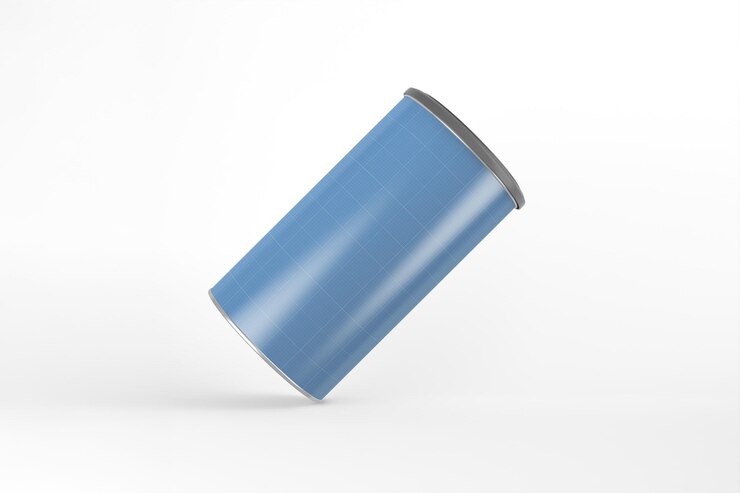 PSD mockup puszki z proszku