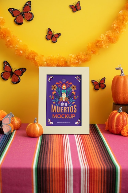 PSD mockup ramki dia de muertos