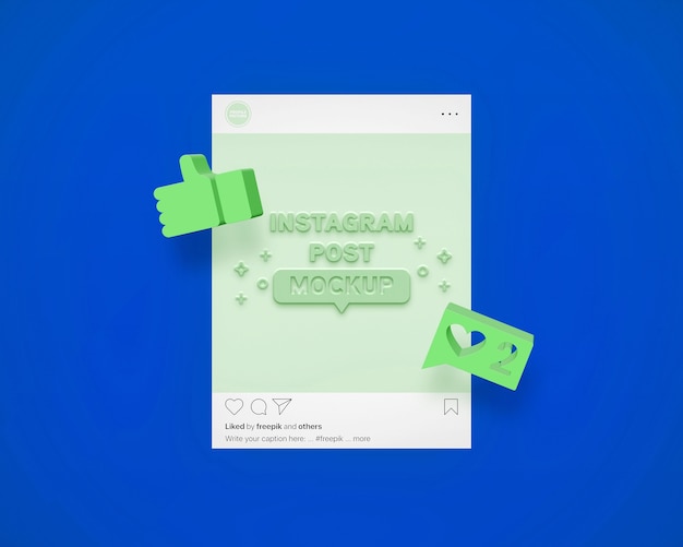 PSD mockup ramki postów na instagramie