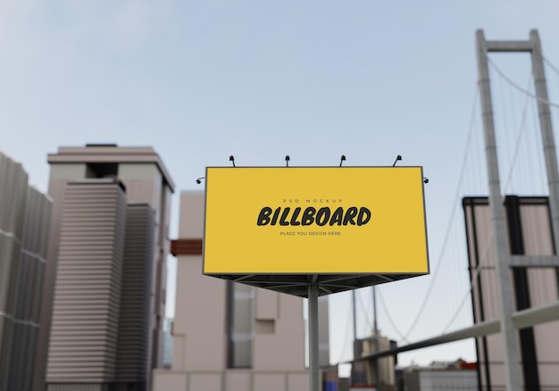 Mockup of rectangular billboard psd