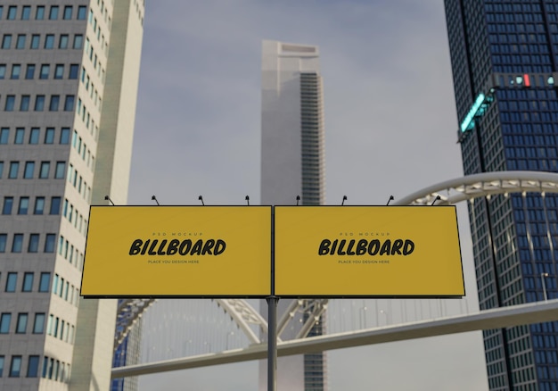 Mockup of rectangular billboard Psd