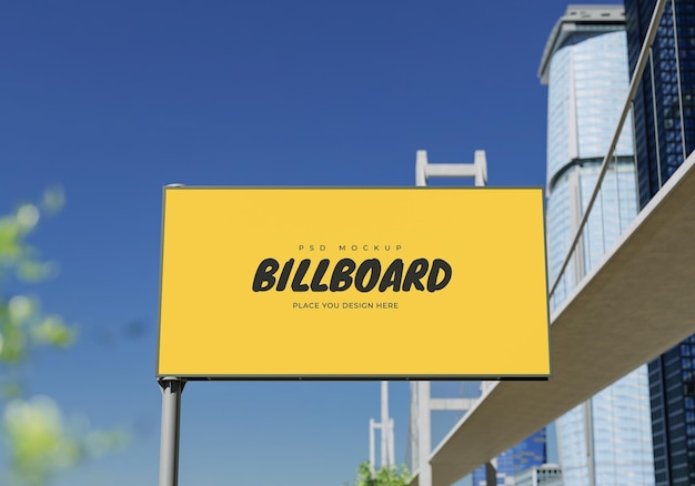 Mockup of rectangular billboard Psd