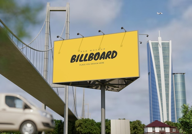 Mockup of rectangular billboard Psd