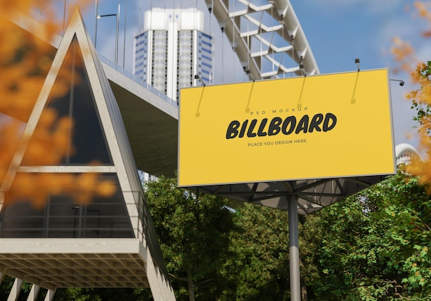 Mockup of rectangular billboard Psd