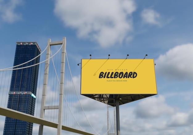 Mockup of rectangular billboard Psd