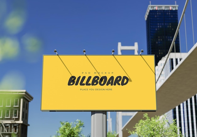 Mockup of rectangular billboard Psd
