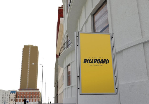 PSD mockup of rectangular billboard psd
