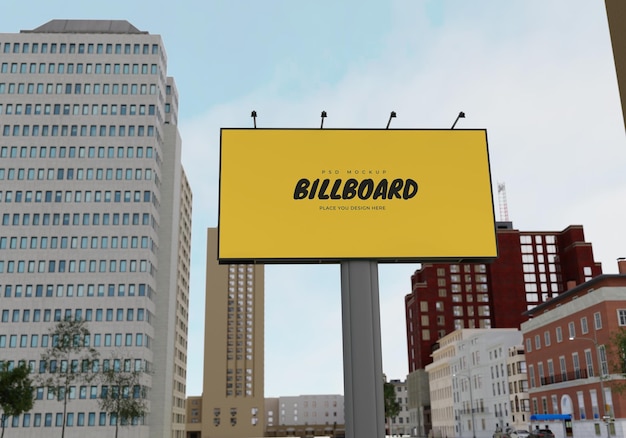 PSD mockup of rectangular billboard psd