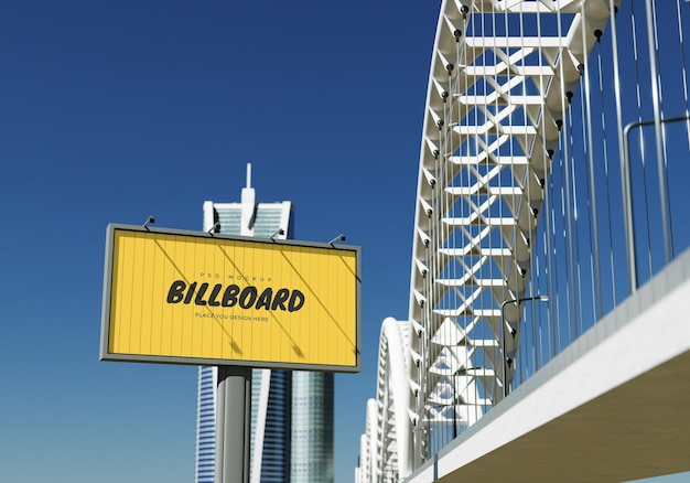 Mockup of rectangular billboard Psd