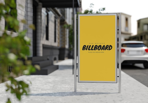 Mockup of rectangular billboard Psd