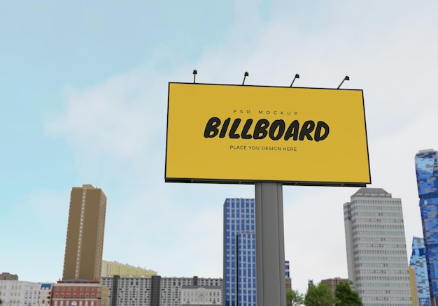 Mockup of rectangular billboard Psd