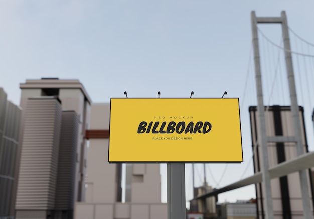 Mockup of rectangular billboard psd